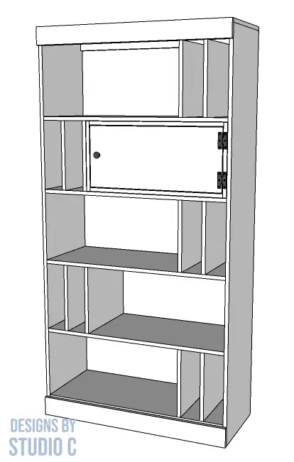 build elwyn bookcase optional cubby alt version