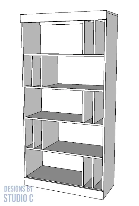 build elwyn bookcase no cubby