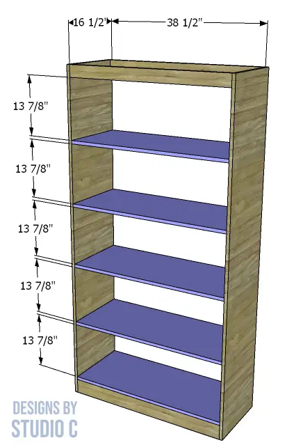 build elwyn bookcase optional cubby shelves bottom