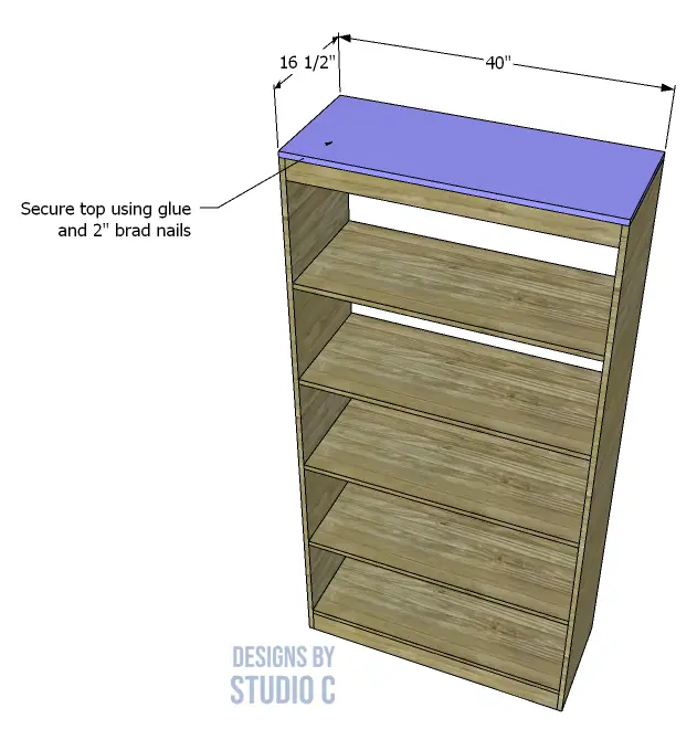 build elwyn bookcase optional cubby top