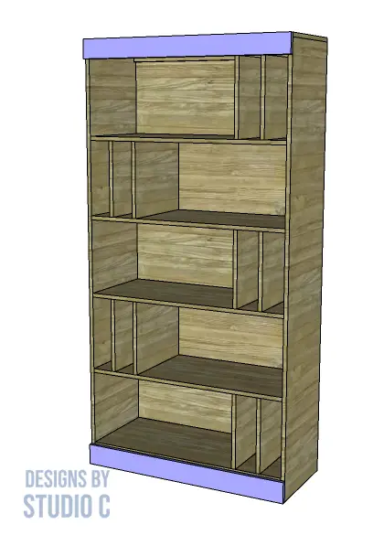 build elwyn bookcase optional cubby trim