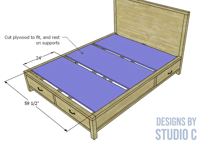 build everley queen bed decking