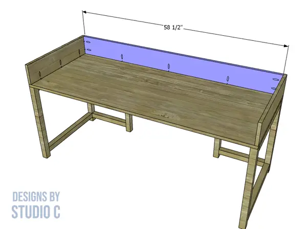 build 24 inch mobeley desk back