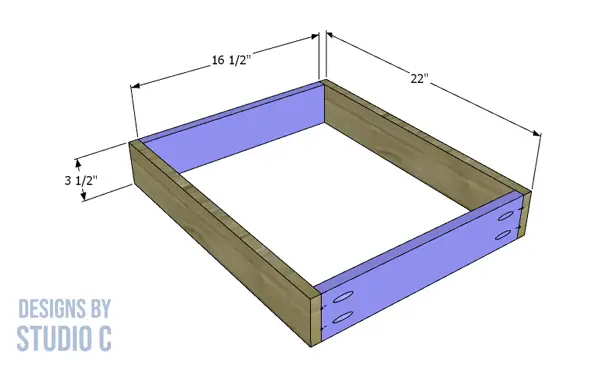 build 24 inch mobeley desk drawer box