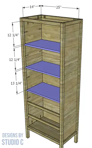 build sudbury storage cabinet shelves