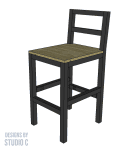 Build the Daya Low Back Bar Stool