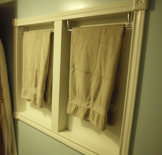 bathroom towel rack ideas between studs