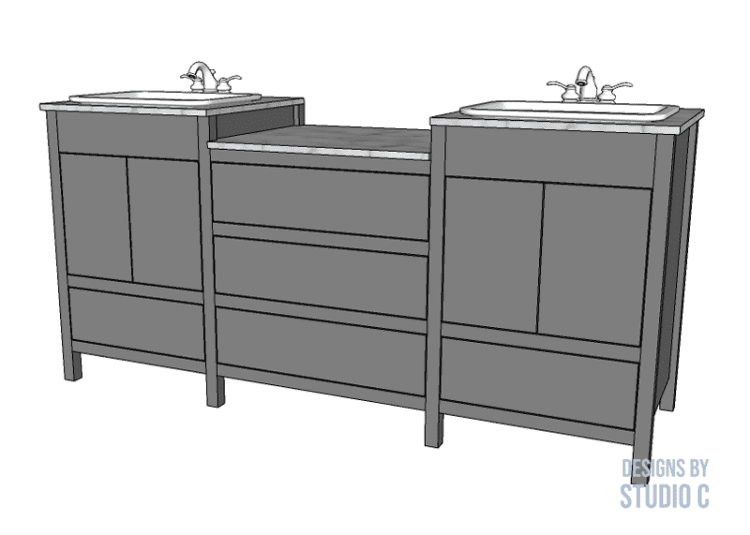 build royal double sink vanity