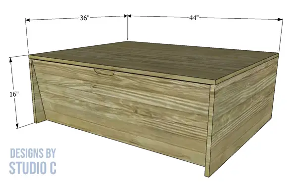 build zander coffee table dimensions
