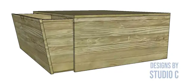 build zander coffee table drawer open