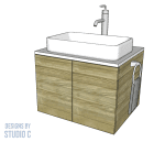 build floating wooden vanity