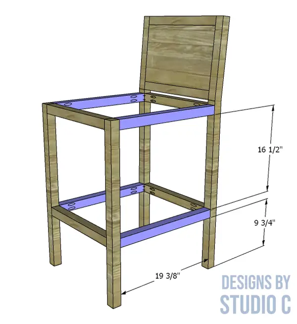 build freeman bar stool side stretchers