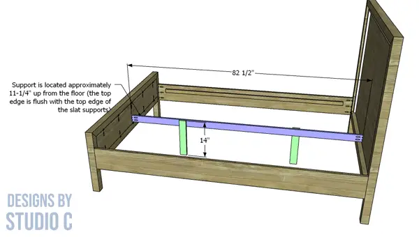 build the lily queen bed center support