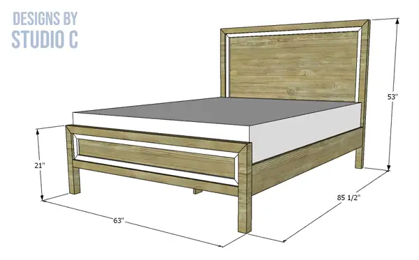build the lily queen bed dimensions