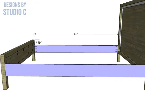 build the lily queen bed side rails