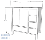 build a whitman bath vanity dimensions