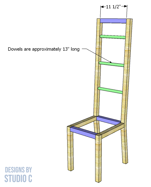 farmhouse blanket ladder diy dowels