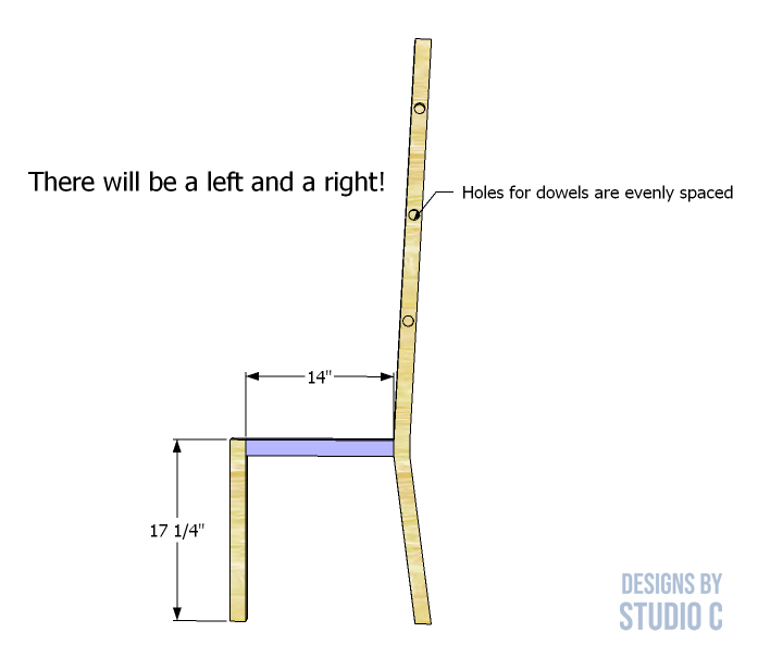 blanket ladder chair side assembly