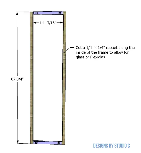 build the alpha dining cabinet door frames