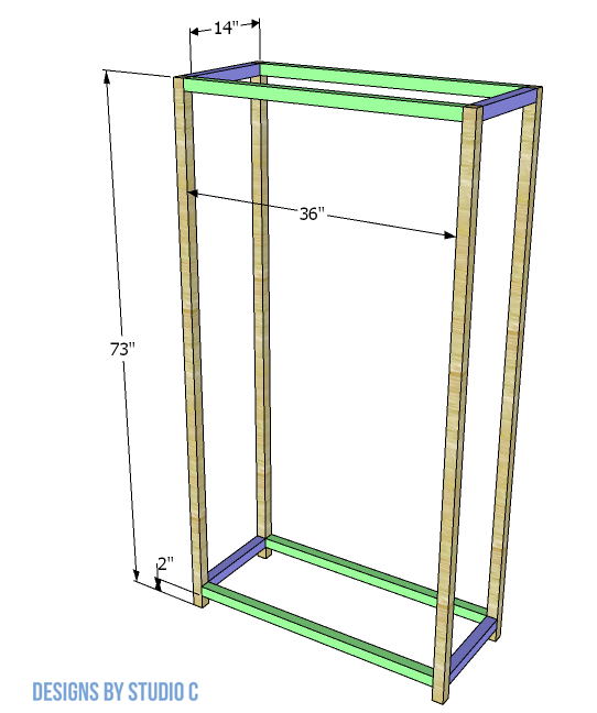 build the alpha dining cabinet outer frame
