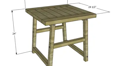build cornelia end table dimensions