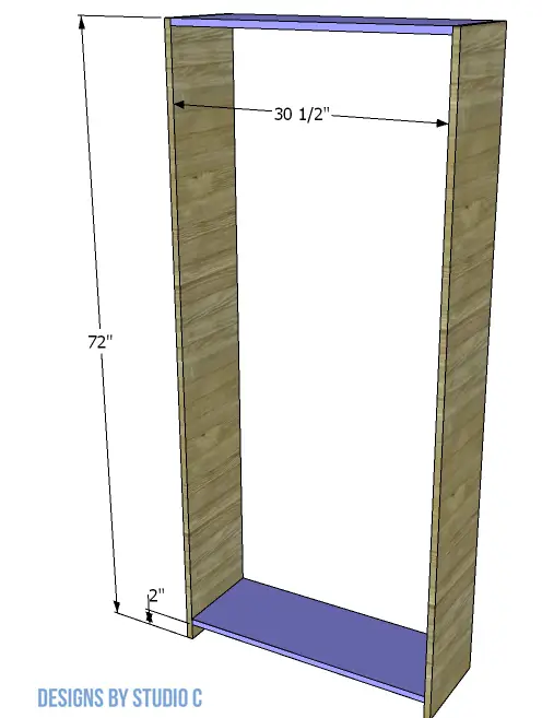 build the etagere bookcase outer frame