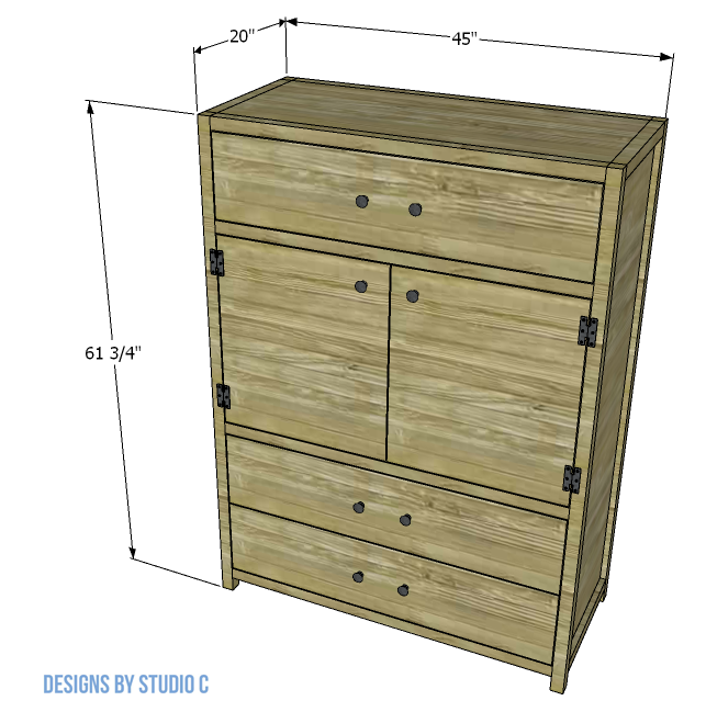 build victoria three drawer dresser dimensions