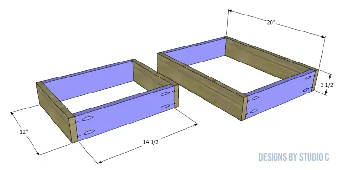 build a vivian desk drawer box frames