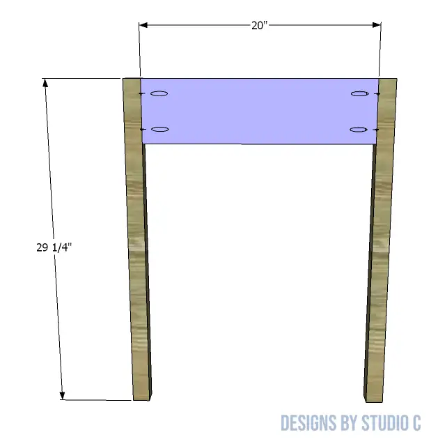 build a vivian desk main desk side framing