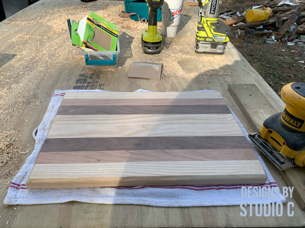 diy cutting board kit ready for sealer