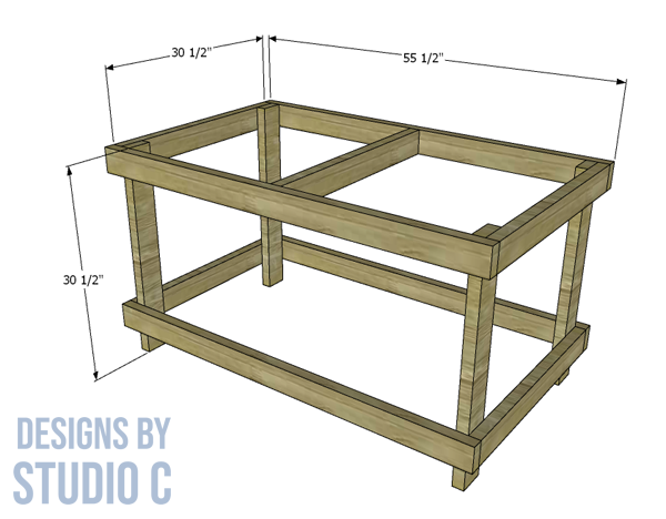 DIY build new top work table base frame