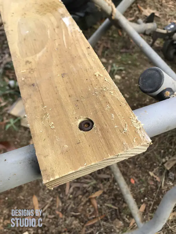 mount saw to ridgid tsuv countersunk bolt