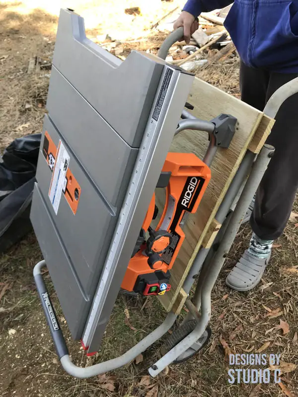mount saw to ridgid tsuv folded stand