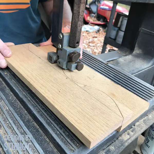 how to make a cutting board with resin piece on bandsaw