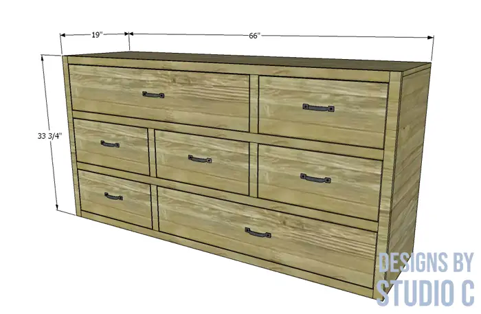 build otto seven drawer dresser dimensions