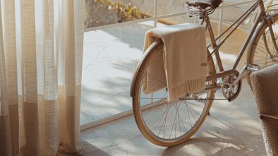 incorporating neutral colors in the home featured with bicycle