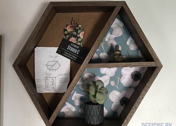 easy to build hexagon wall shelf featured image