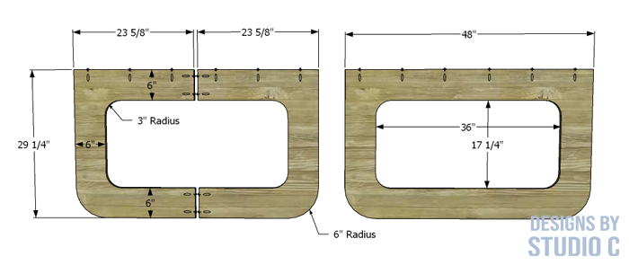DIY dining table plans base pieces
