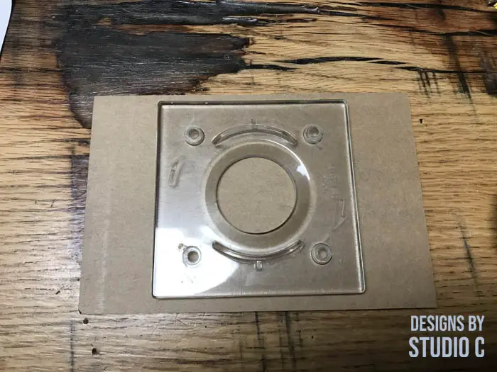 how to make a base for a compact router marking existing plate