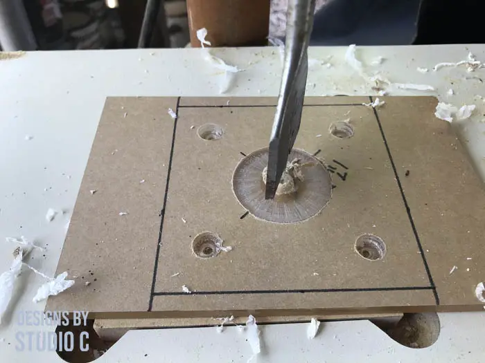 how to make a base for a compact router drilling the center hole