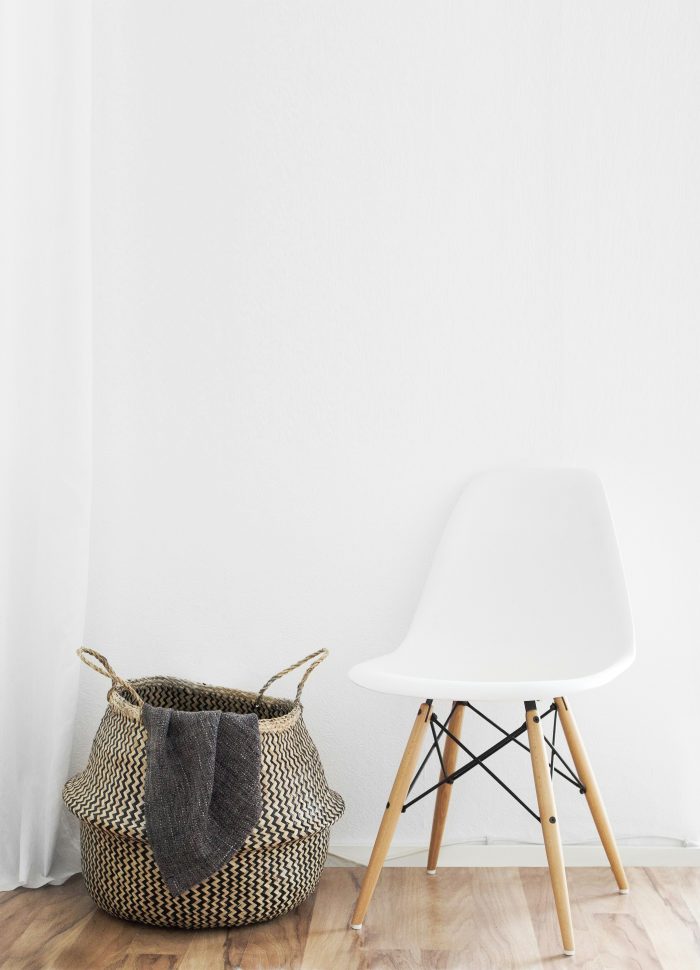 ideas for your home entryway plain chair with basket by white wall