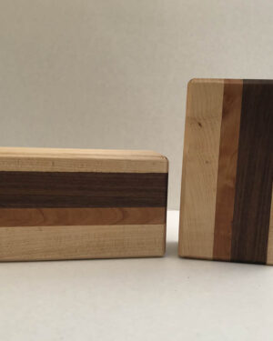 hardwood yoga blocks maple walnut front view