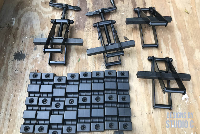 how to assemble 4 way panel clamps _ pieces included in kit