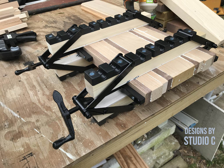 how to assemble 4 way panel clamps _ glue up drying