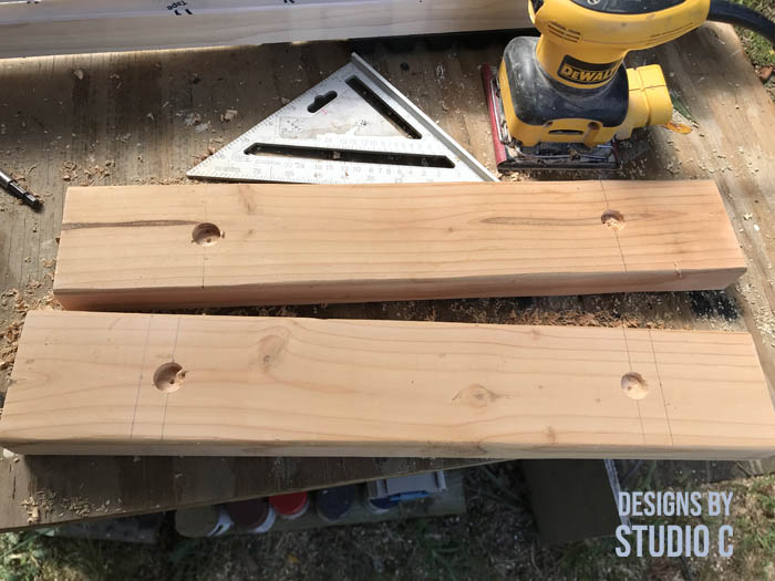 easy to make clamp organizer board with holes drilled for large bolts