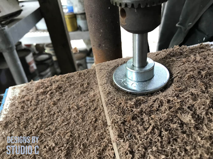 how to make a depth stop for a Forstner bit drilling hole