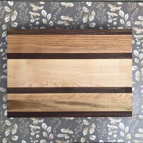 large hardwood cutting board walnut stripe