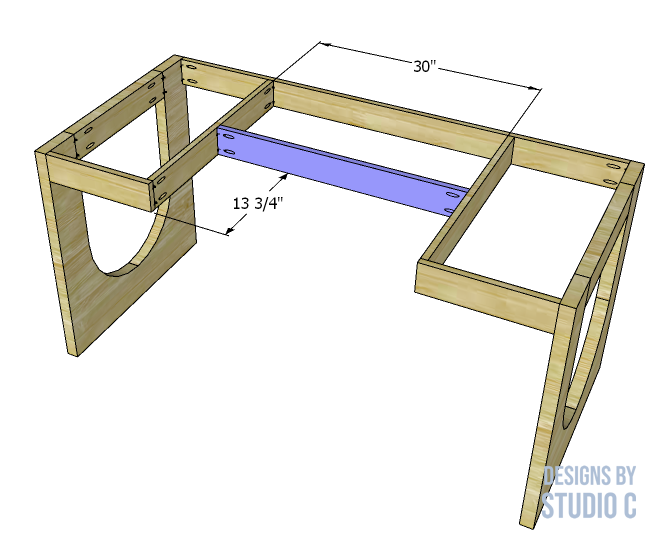 DIY plans to build the ella desk center support