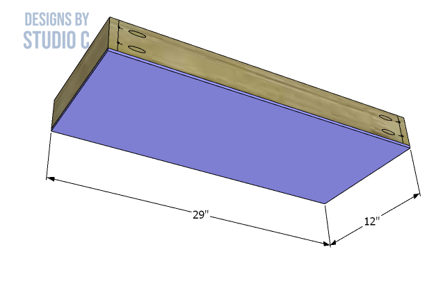 DIY plans to build the ella desk drawer box bottom