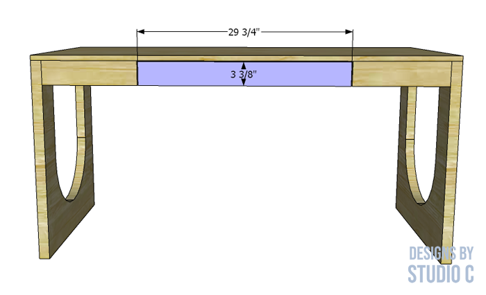 DIY plans to build the ella desk drawer front